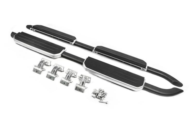 Купить Боковые пороги OEM Silver (для длинного, 2 шт) для Land Rover Defender 2019- рр