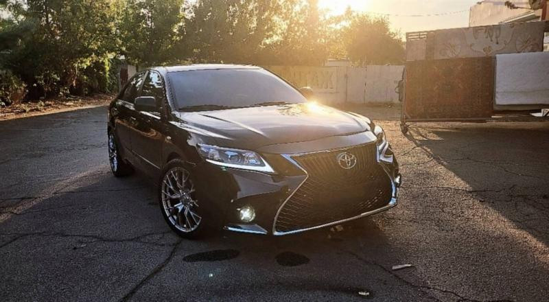 Купить Передний бампер в сборе (рестайлинг, Lexus-стиль V2) для Toyota Camry 2006-2011 гг