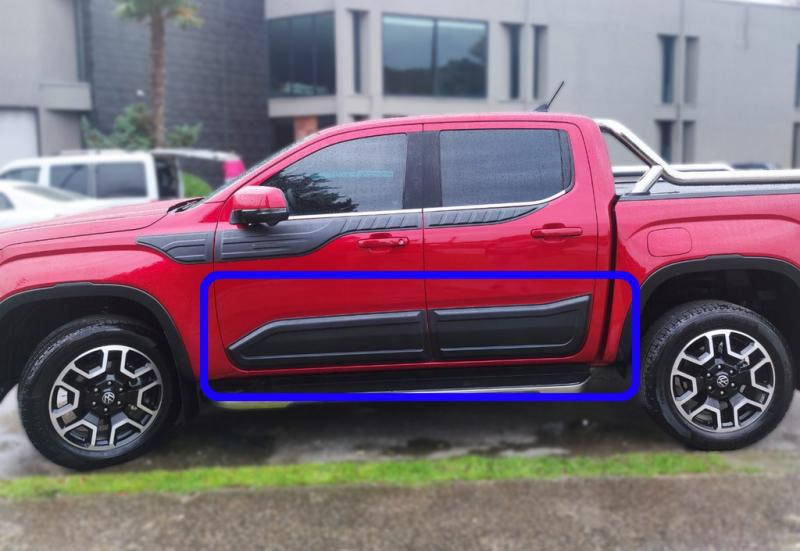 Купить Молдинг двери EuroCap (6 шт, ABS) для Volkswagen Amarok 2022- гг