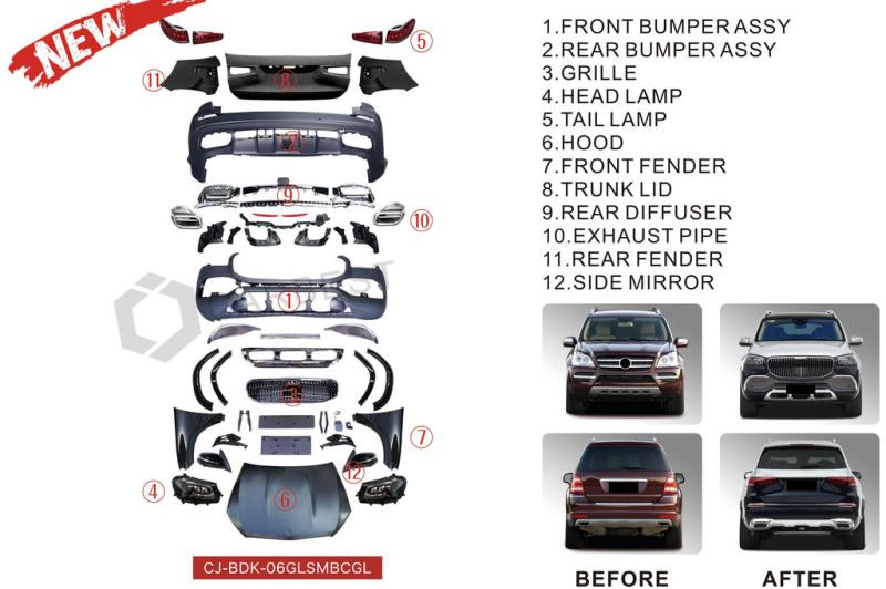 Купить Комплект рестайлинга в GLS X167 Maybach для Mercedes GL сlass X164