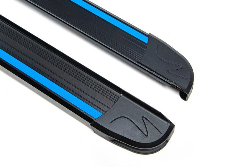 Купить Боковые пороги Maya Blue (2 шт., алюминий) для Toyota Yaris/Yaris Cross (XP210) 2020- гг