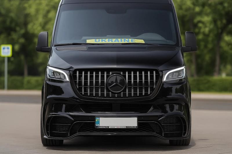 Купити Передній бампер з решіткою V2 (AMG) для Mercedes Sprinter W907/W910 2018- рр