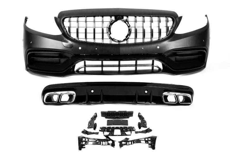 Купити Комплект обвісів з дифузором (AMG C63-designs 2018-2021) для Mercedes C-сlass W205 рр