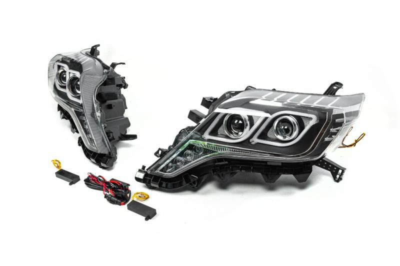 Купить Передняя оптика FullLED (2013-2017, 2 шт) для Toyota Land Cruiser Prado 150