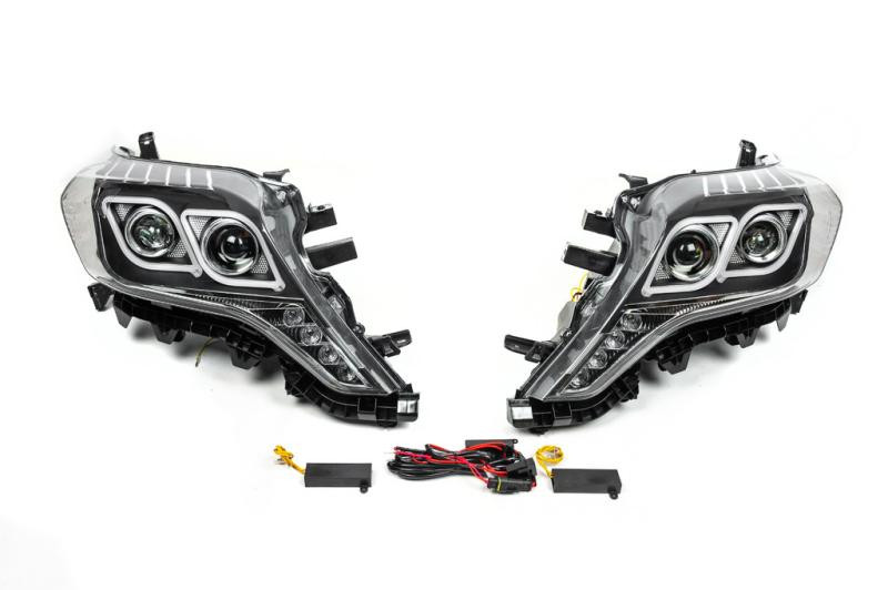 Купить Передняя оптика FullLED (2013-2017, 2 шт) для Toyota Land Cruiser Prado 150
