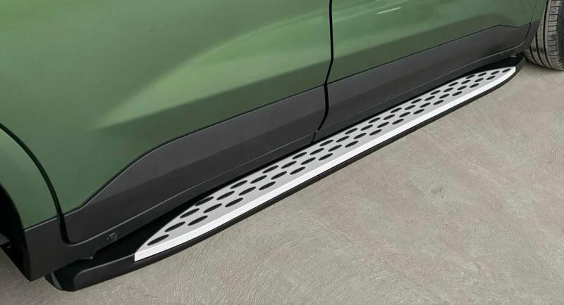 Купити Бокові пороги Shining V1 (2 шт., Алюміній) для Ford Courier 2023- рр