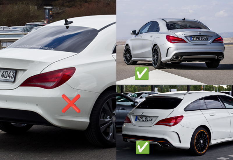 Купить Брызговики Premium для CLA45 (4 шт) для Mercedes CLA C117 2013-2019 гг