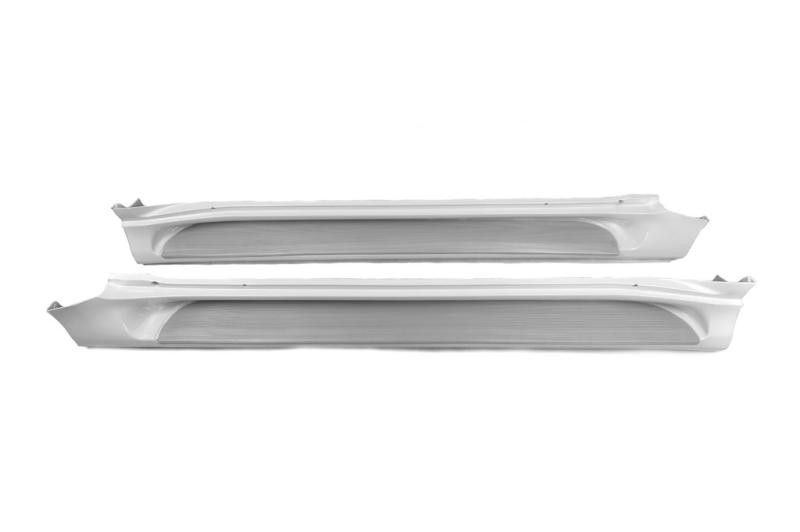 Купить Боковые пороги GX-style (2 шт., алюминий) Черный цвет (черная подножка) для Toyota Land Cruiser Prado 150