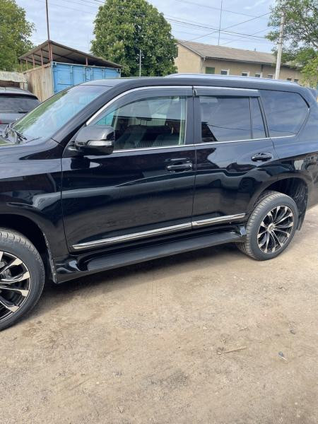 Купить Боковые пороги GX-style (2 шт., алюминий) Черный цвет (черная подножка) для Toyota Land Cruiser Prado 150