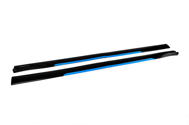 Купити Універсальні накладки на бокові пороги Niken Blue (ABS) (4шт)