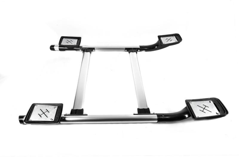 Купить Рейлинги Shark (с поперечинами) Серый цвет для Toyota Hilux 2015- гг