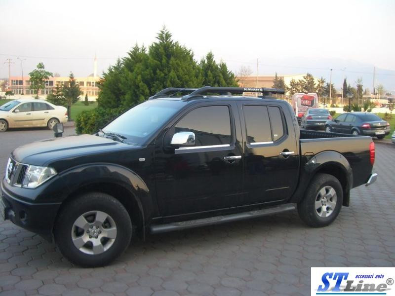 Купить Рейлинги с перемычками (2 шт, Черные) Серые для Nissan Navara/NP300 2016- гг