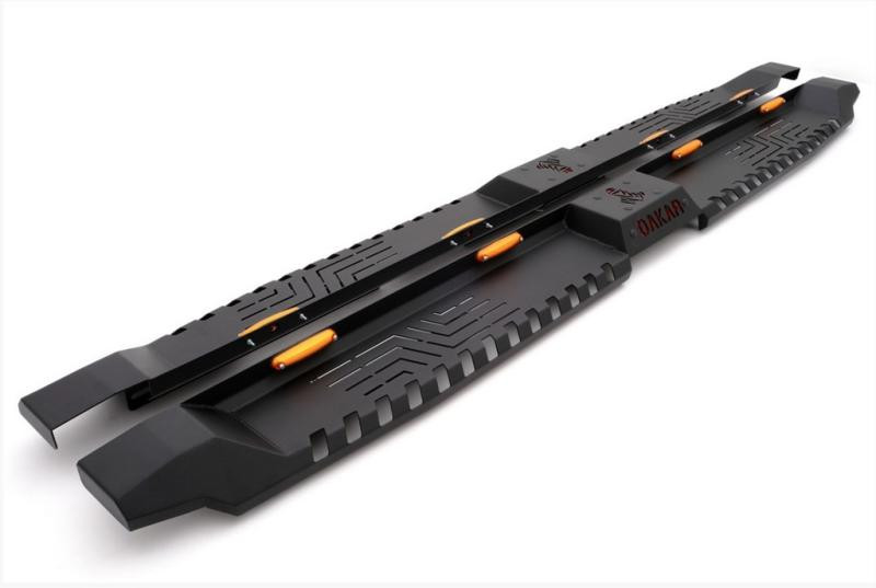 Купить Боковые пороги Dakar V2 с LED (2019-2025, 2 шт, металл) для Mitsubishi L200