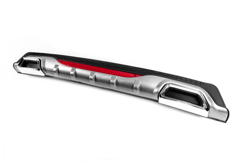 Купити Універсальний задній дифузор DPT AMG Style V-4 (ABS) (сірий-2025чорний глянець)