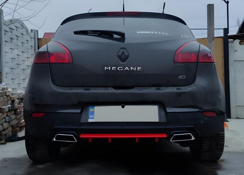 Купити Універсальний задній дифузор DPT V-5 (ABS) (червоний-2025чорний глянець)