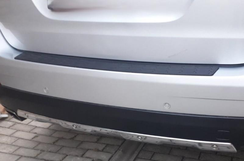 Купити Накладка на задній бампер DPT V-2 (ABS) (90см, чорний мат) для Mercedes GL сlass X164