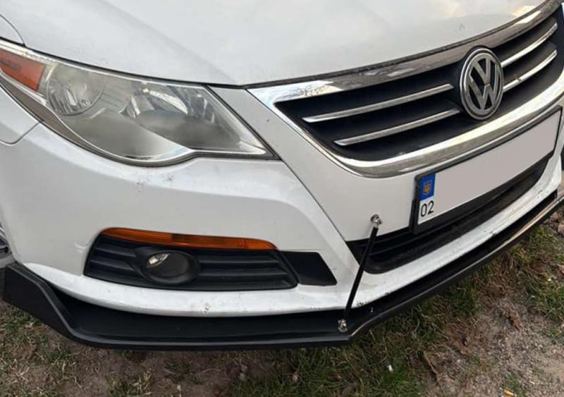 Купити Універсальна передня Lip накладка DPT V-2 (ABS, чорний глянець)