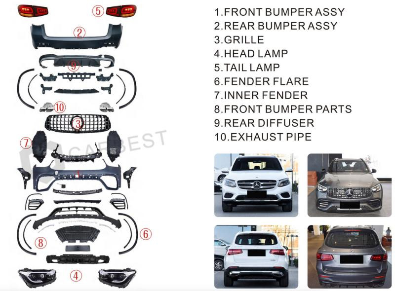 Купити Комплект рестайлінгу в GLC63 2022 року для Mercedes GLC X253