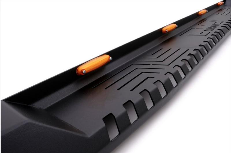 Купити Бокові пороги Dakar V1 з LED (2019-2025, 2 шт, метал) для Mitsubishi L200 рр