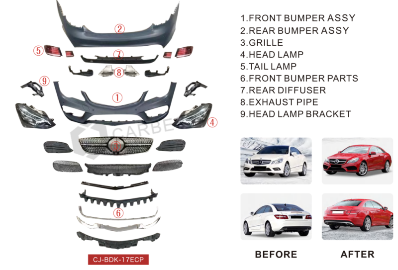 Купить Комплект рестайлинга в AMG 2017 для Mercedes E-сlass coupe C207 2010-2017 гг