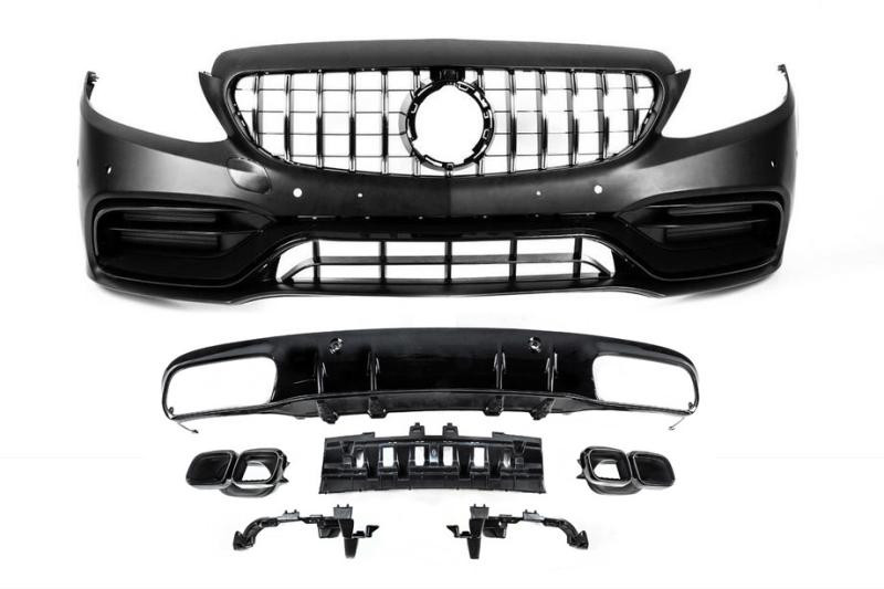 Купити Комплект обвісів з дифузором для Coupe (AMG C63-designs 2018-2021) для Mercedes C-сlass W205 рр