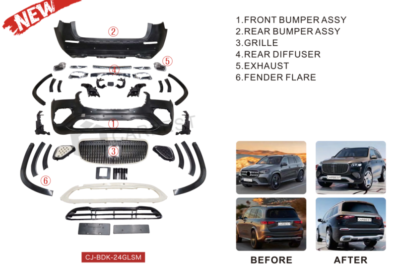 Купить Комплект обвесов Maybach 2024 для Mercedes GLS X167