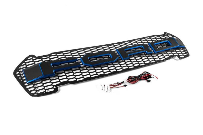 Купити Передня решітка (2015-2018, синій, LED) для Ford Ranger рр