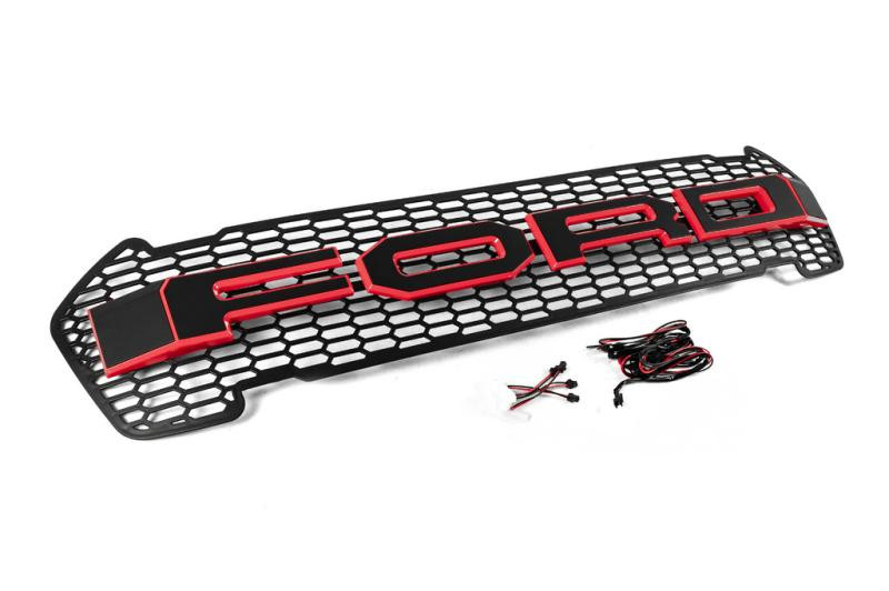 Купить Передняя решетка (2015-2018, красный, LED) для Ford Ranger