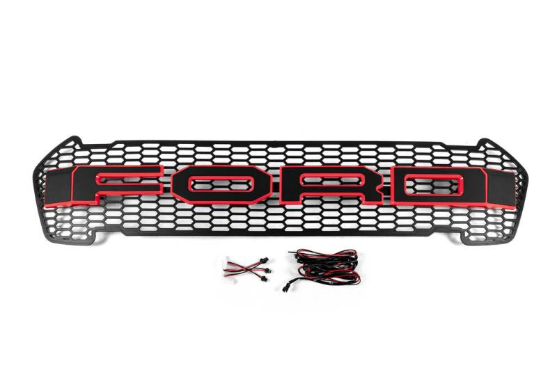 Купить Передняя решетка (2015-2018, красный, LED) для Ford Ranger