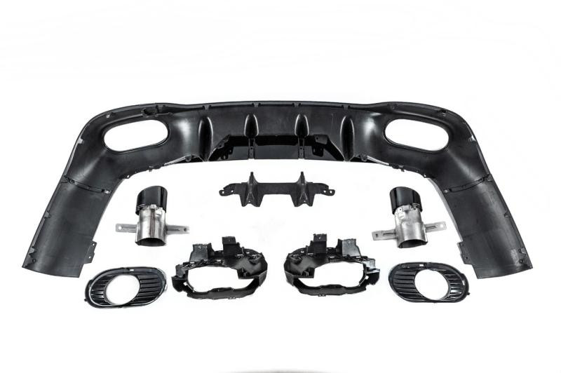 Купить Задний диффузор с насадками (дизайн CLA35) для Mercedes CLA C118 2019- рр