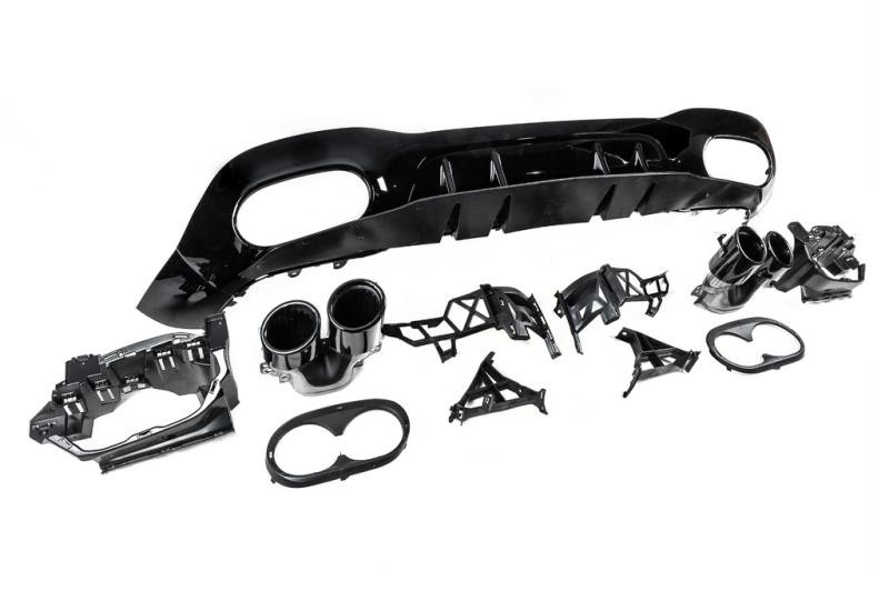 Купить Задний диффузор с насадками (Дизайн A45 HB) для Mercedes A-сlass W177 2018- гг