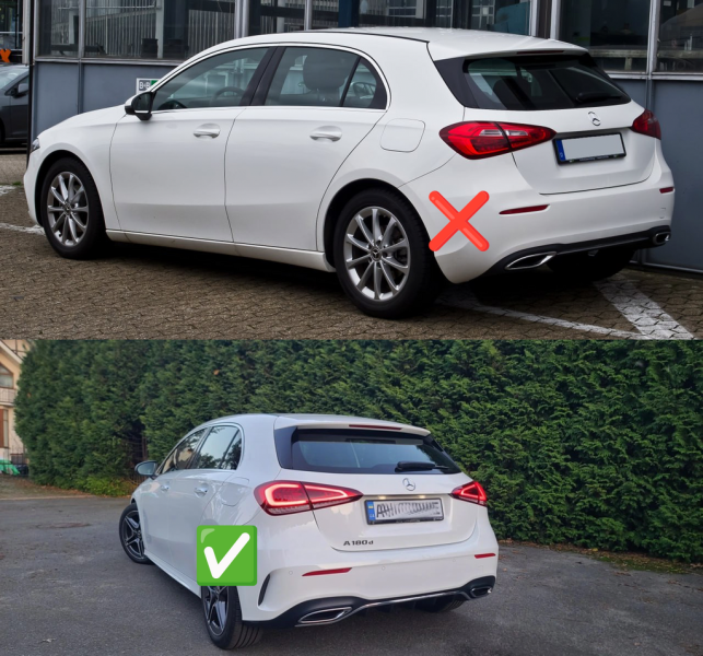 Купить Задний диффузор с насадками (Дизайн A45 HB) для Mercedes A-сlass W177 2018- гг