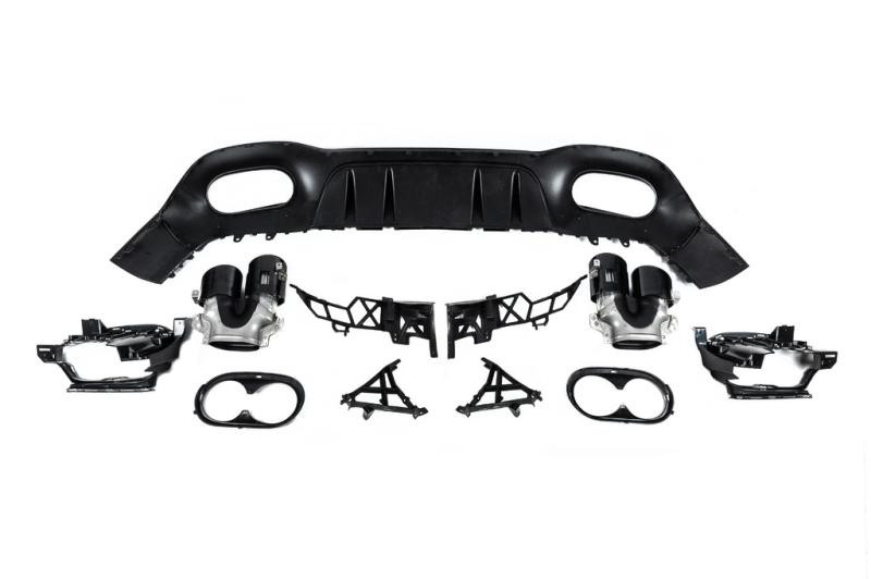 Купить Задний диффузор с насадками (Дизайн A45 HB) для Mercedes A-сlass W177 2018- гг