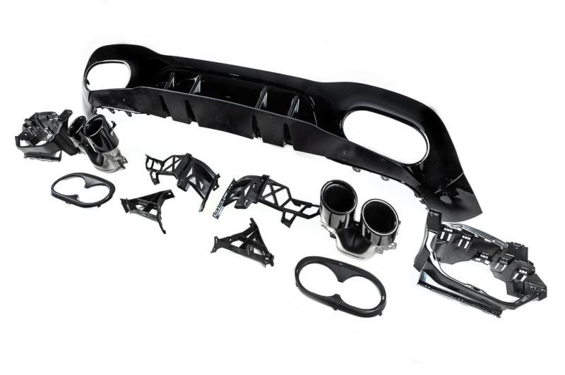 Купить Задний диффузор с насадками (Дизайн A45 HB) для Mercedes A-сlass W177 2018- гг