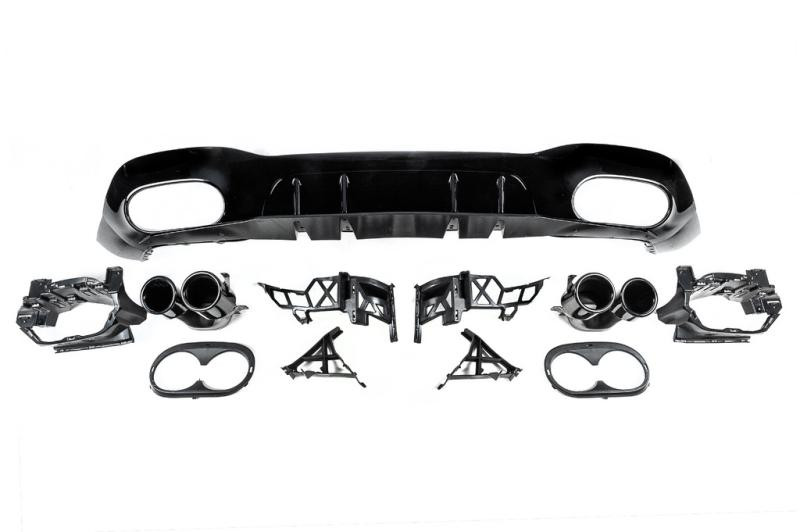 Купить Задний диффузор с насадками (Дизайн A45 HB) для Mercedes A-сlass W177 2018- гг