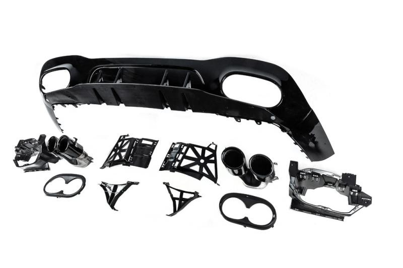 Купить Задний диффузор с насадками (Дизайн A45 SD) для Mercedes A-сlass W177 2018- гг