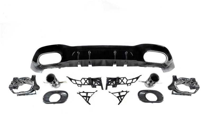 Купить Задний диффузор с насадками (Дизайн A35 HB) для Mercedes A-сlass W177 2018- гг