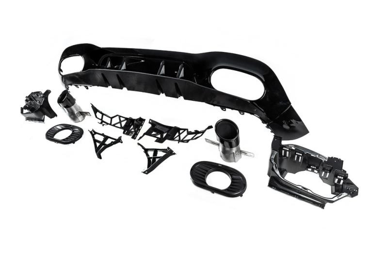 Купить Задний диффузор с насадками (Дизайн A35 HB) для Mercedes A-сlass W177 2018- гг