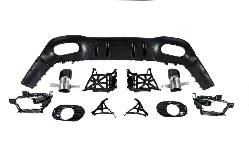 Купить Задний диффузор с насадками (Дизайн A35 SD) для Mercedes A-сlass W177 2018- гг