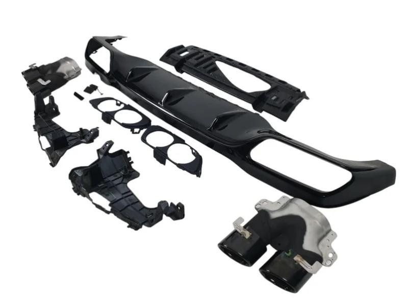 Купити Задній дифузор з насадками (Дизайн E53) для Mercedes E-сlass W213 2016-2023 рр