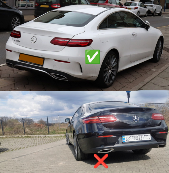 Купити Задній дифузор з насадками (Дизайн AMG63) для Mercedes E-class coupe C238