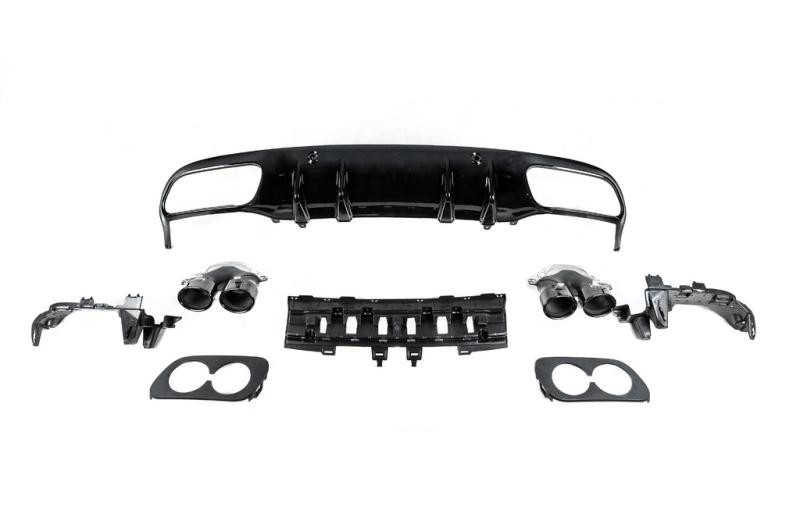 Купить Задний диффузор с насадками (для coupe дизайн AMG43) для Mercedes C-сlass W205 2014-2021 гг