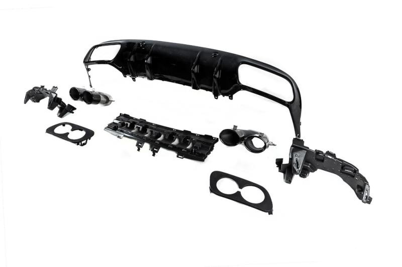 Купить Задний диффузор с насадками (для coupe дизайн AMG43) для Mercedes C-сlass W205 2014-2021 гг