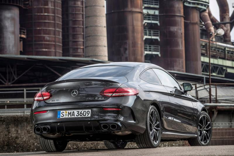 Купить Задний диффузор с насадками (для coupe дизайн AMG43) для Mercedes C-сlass W205 2014-2021 гг