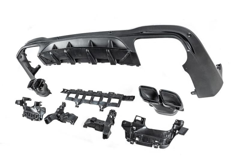 Купити Задній дифузор з насадками Black (Дизайн AMG63) для Mercedes GLC X253