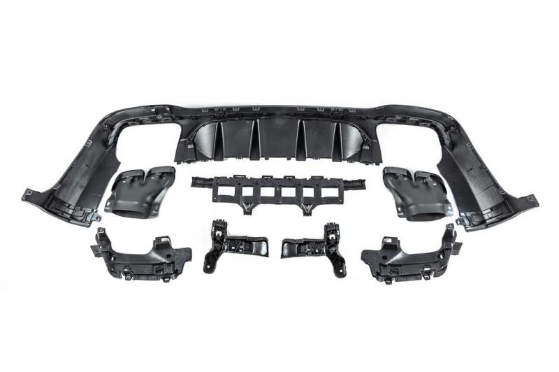 Купити Задній дифузор з насадками Black (Дизайн AMG63) для Mercedes GLC X253