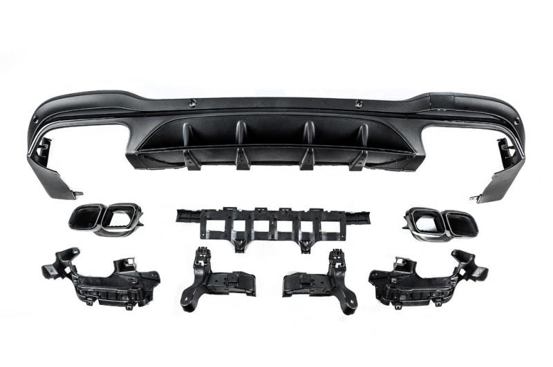 Купити Задній дифузор з насадками Black (Дизайн AMG63) для Mercedes GLC X253