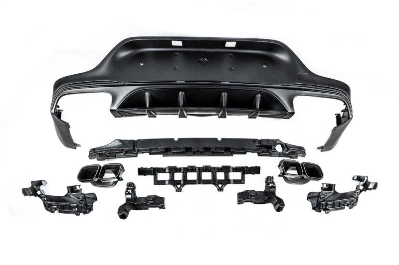 Купить Задний диффузор с насадками Black (Дизайн AMG63) для Mercedes GLC coupe C253