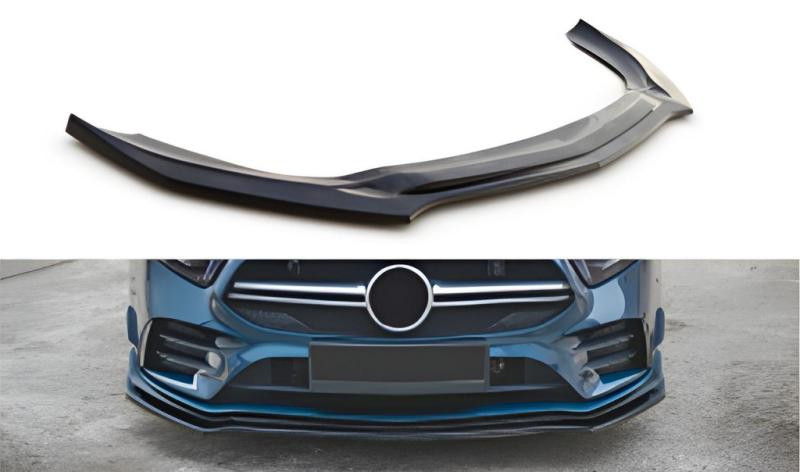 Купити Передня Lip накладка DPT V-2 (чорний глянець) для Mercedes A-сlass W177 2018- рр