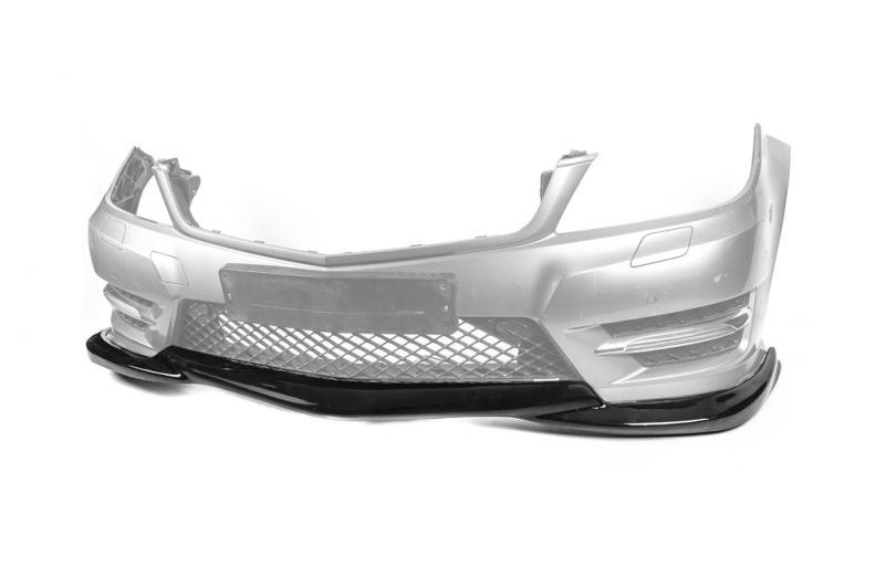 Купить Накладка на передний бампер DPT V2 (2011-2015, черный глянец) для Mercedes C-class W204